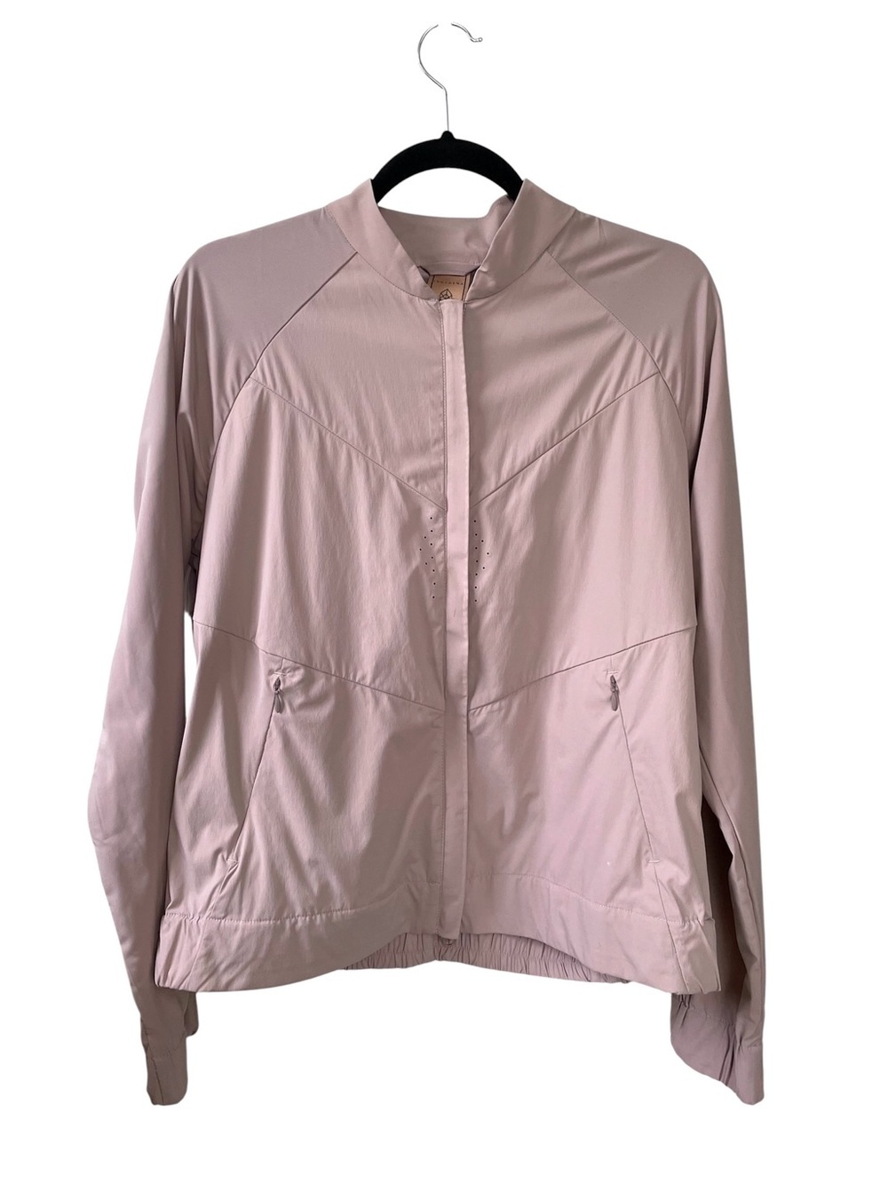 INDYGENA Dusty Mauve Athletic Bomber Jacket Lightweight Zip Front - Picture 2 of 6